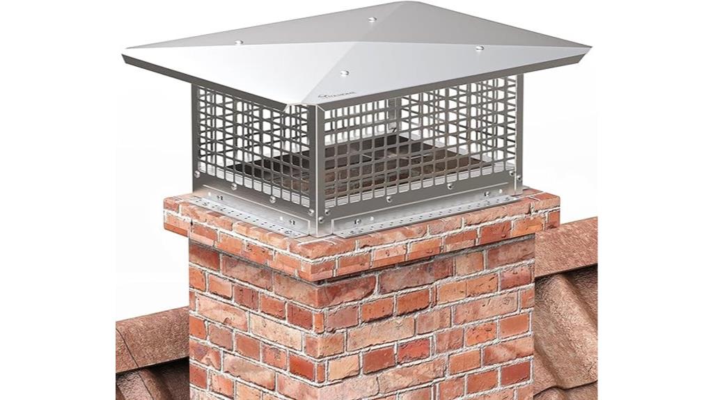 outdoor fireplace chimney cover