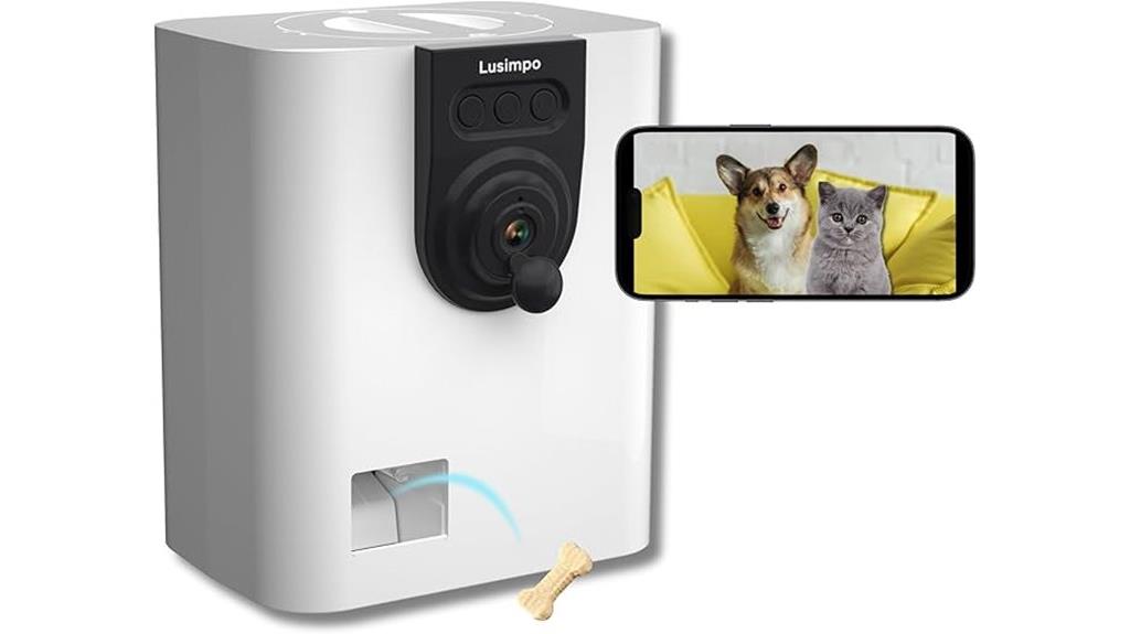 pet camera with treat dispenser