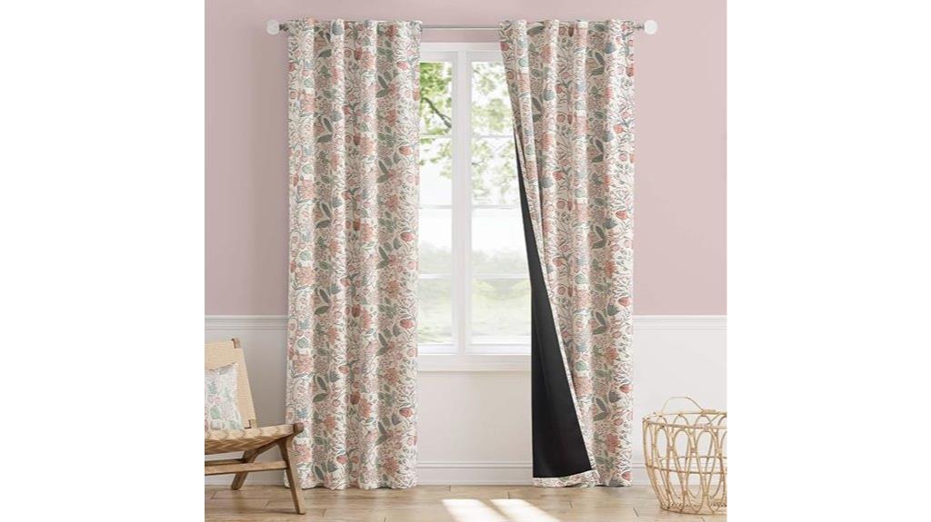 pink nursery curtains
