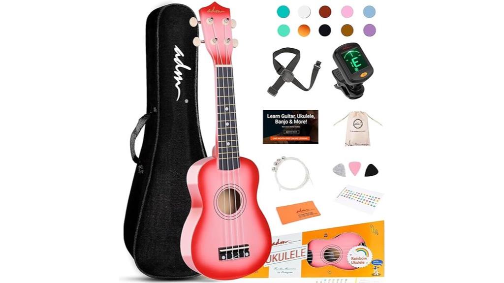 pinkburst 21 inch ukulele