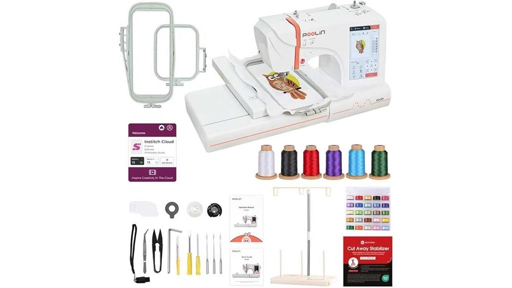 poolin touch screen embroidery