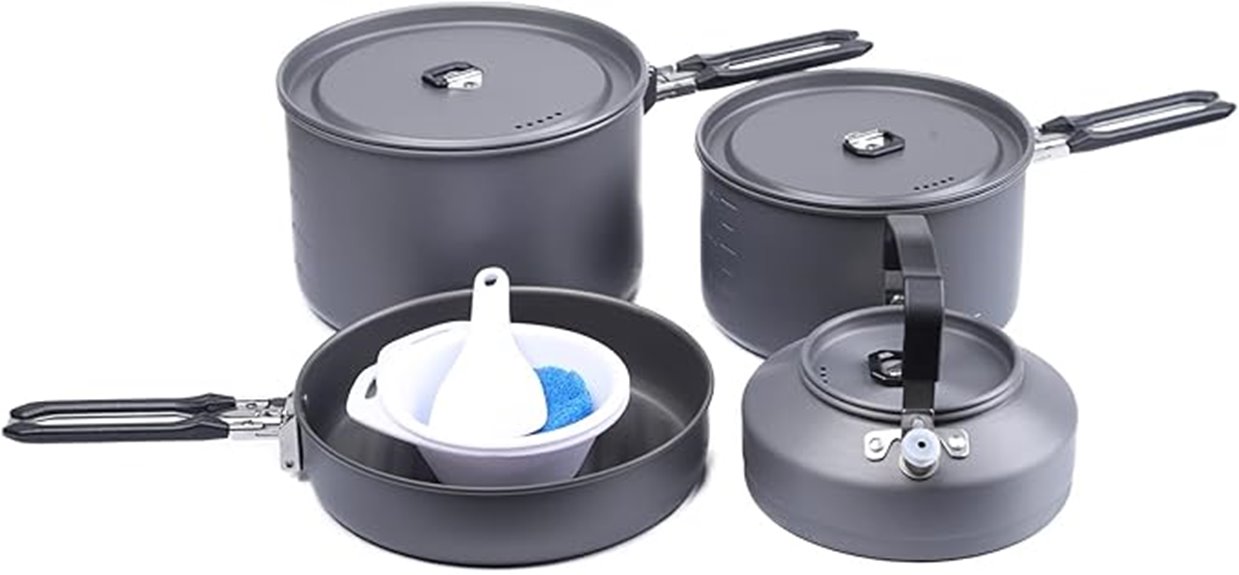 portable camping cookware set