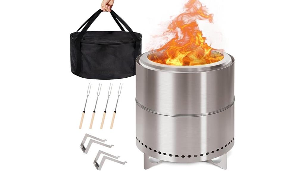 portable stainless steel fire pit