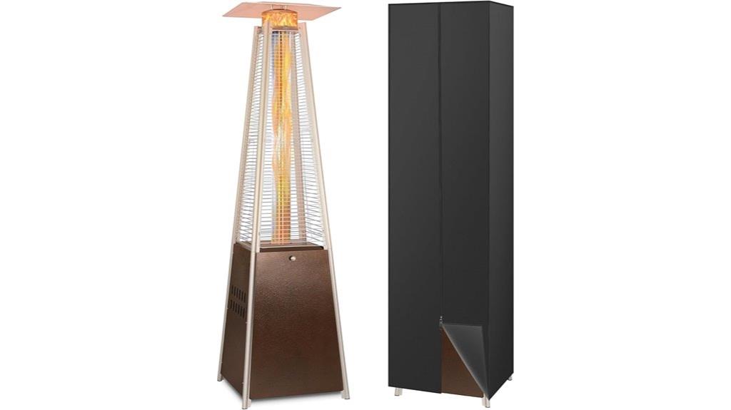 pyramid heater with wheels