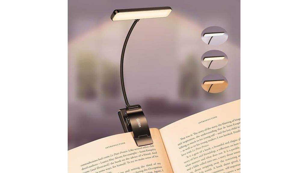 rechargeable book light memory