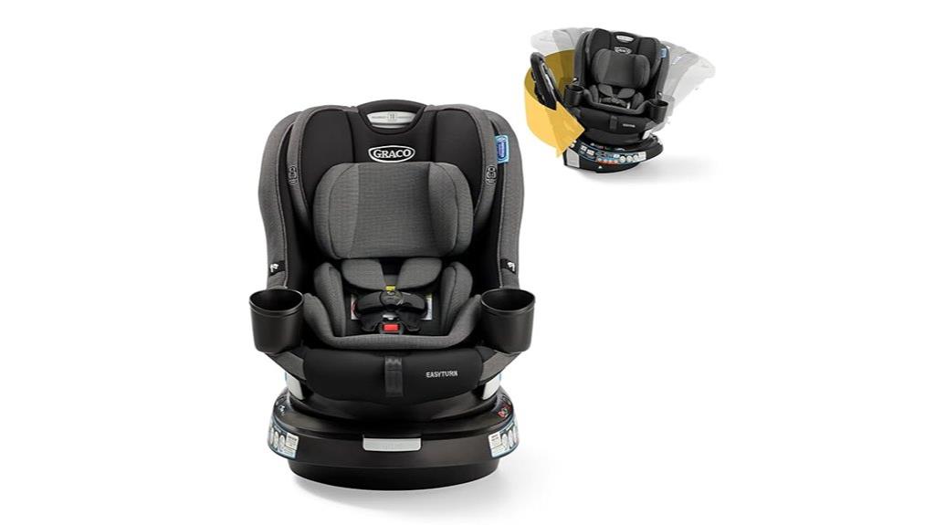 rotatable rear facing convertible seat