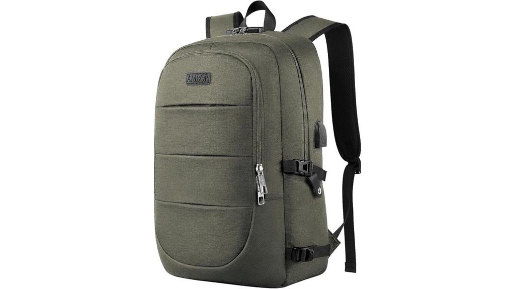 secure backpack with charging