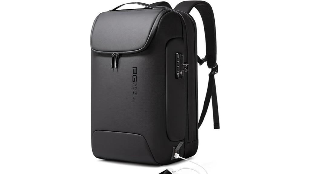 secure men s backpack with usb