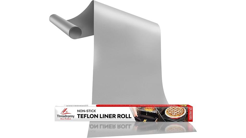silvery non stick liner roll