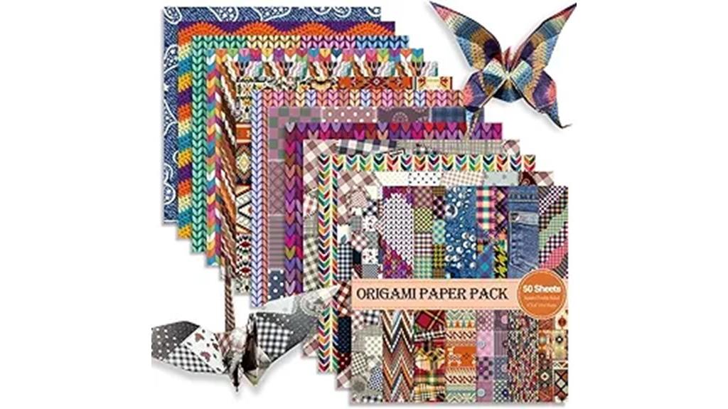 six inch colorful origami sheets