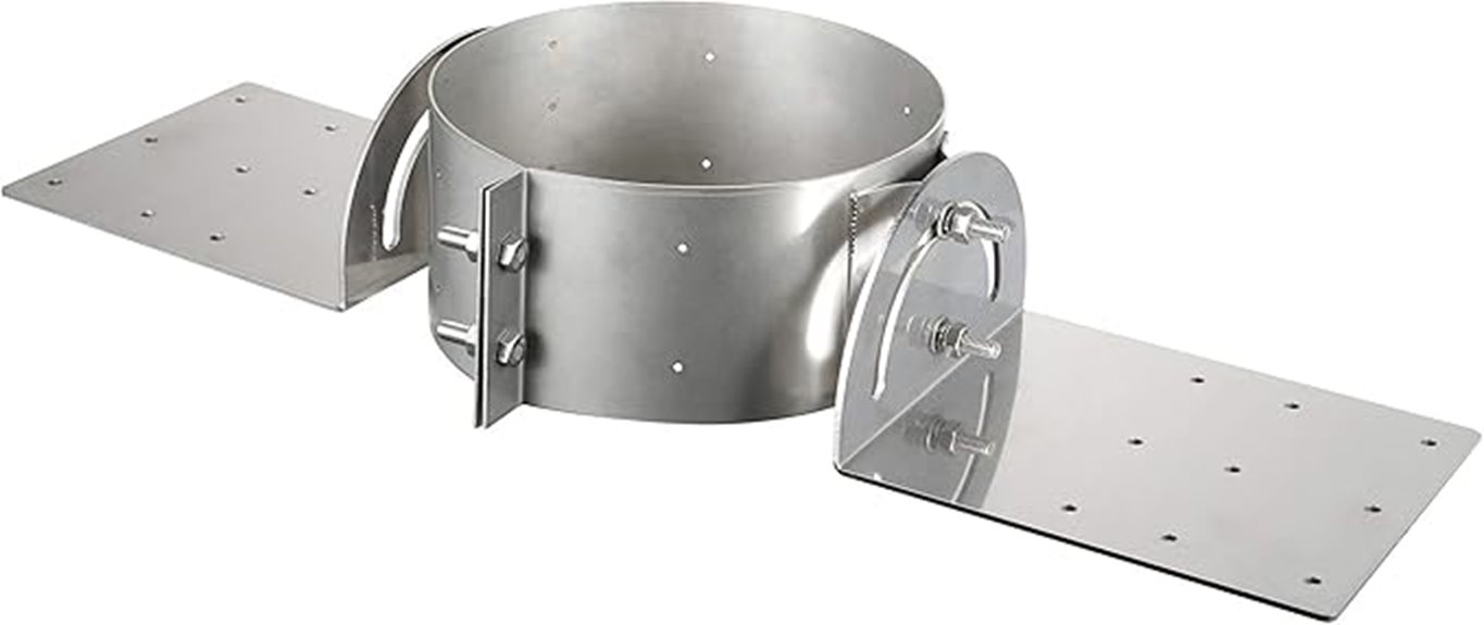 six inch stainless chimney support