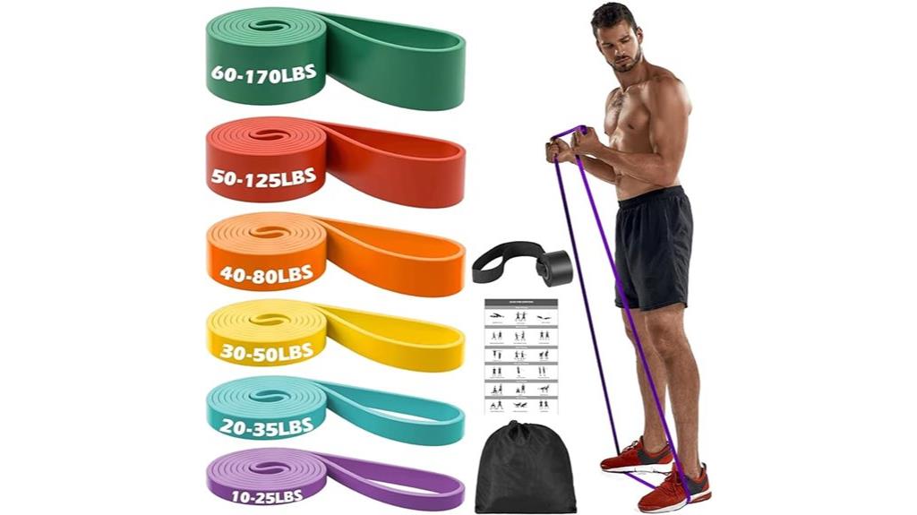six level resistance band set