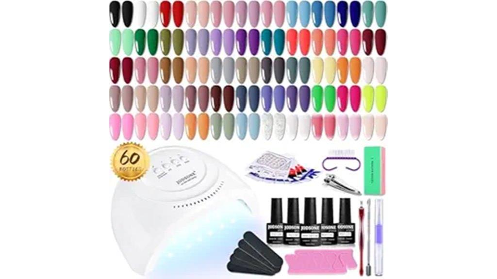 sixty piece gel nail set