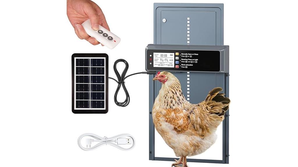 solar powered automatic chicken door