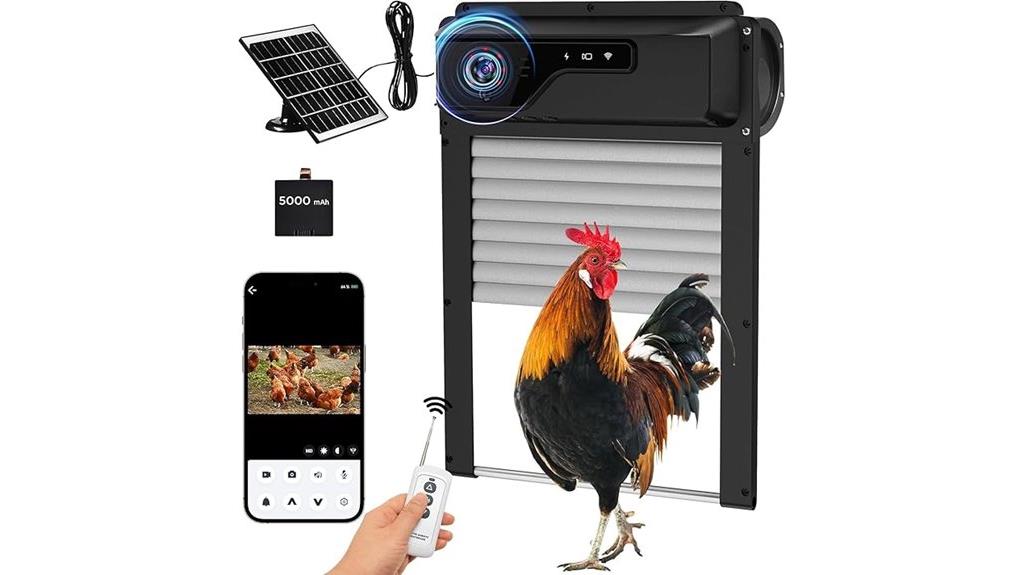 solar wifi chicken door