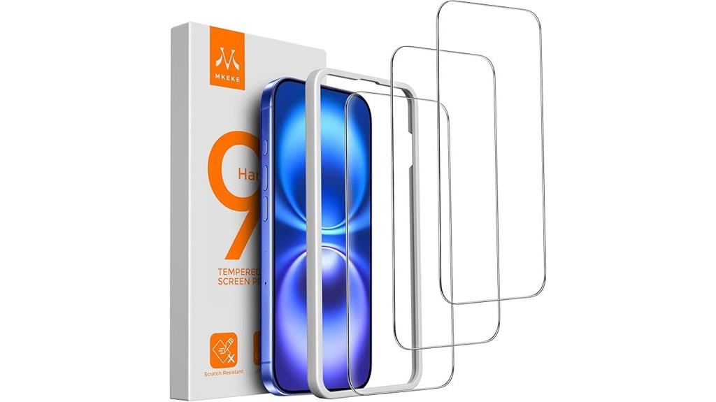 three pack iphone screen protectors