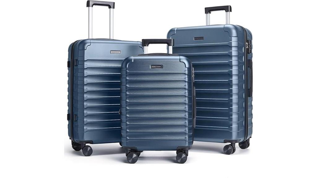 three piece spinner luggage