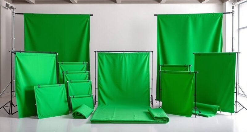 top collapsible green screens