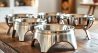 top elevated stainless bowls