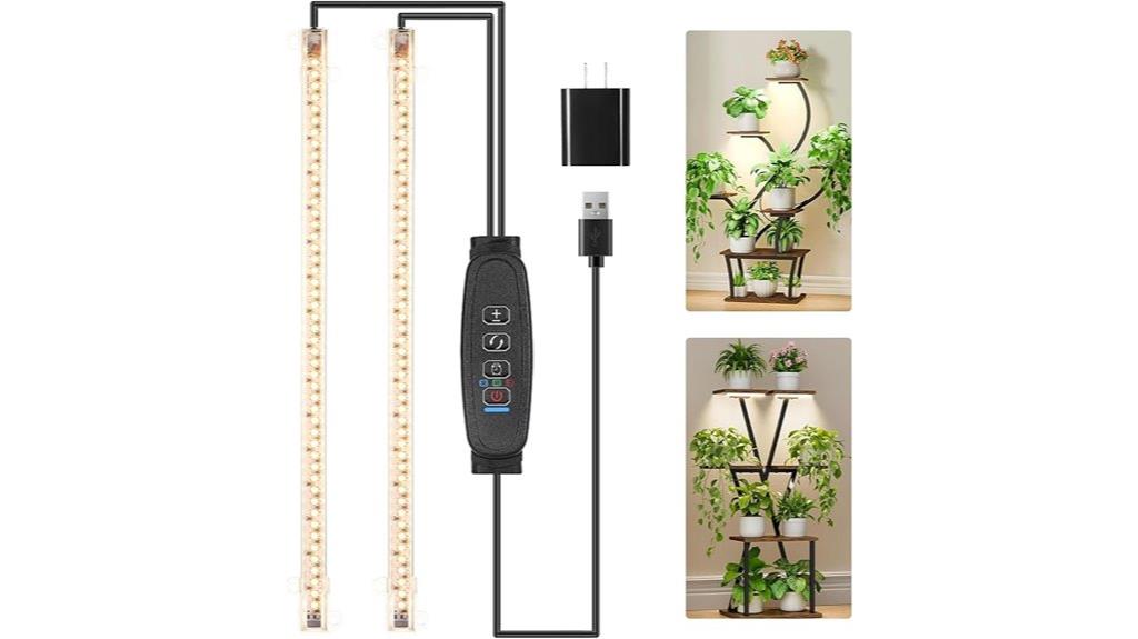 two 13 inch led grow strips