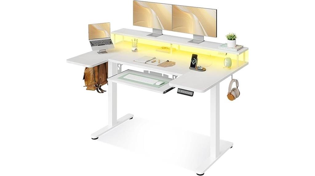 u shaped standing desk