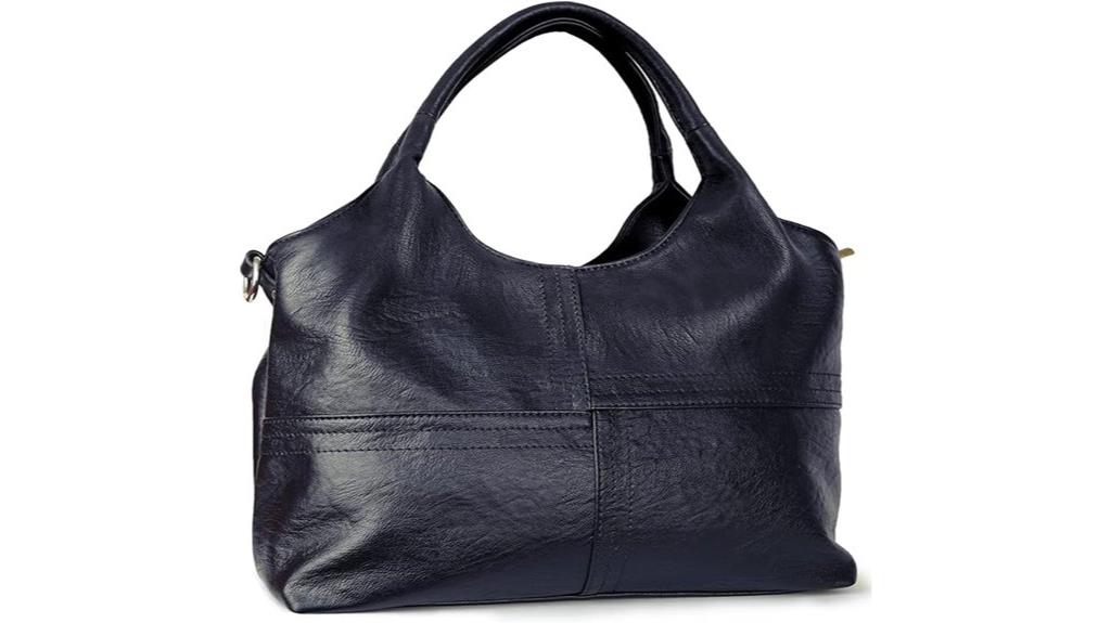 vegan leather handbag with strap