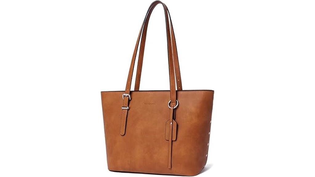 vegan leather travel tote