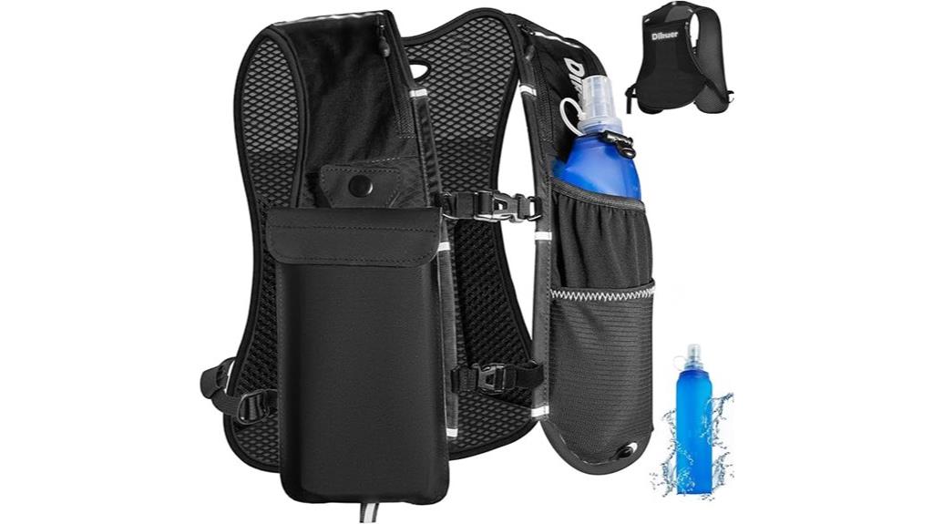 waterproof running vest with phone pocket