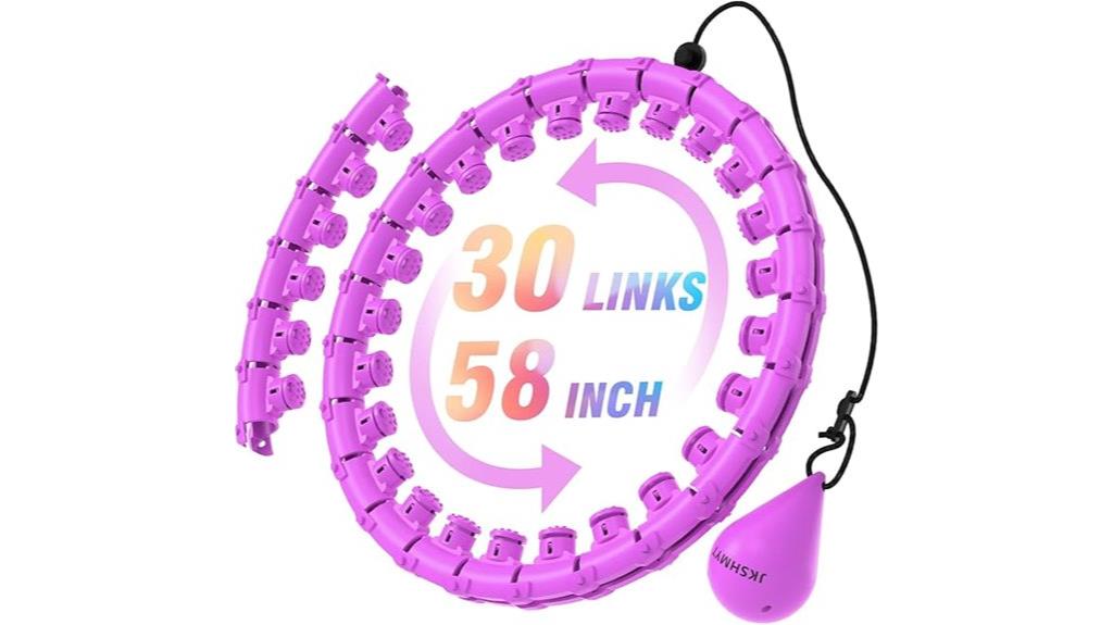weighted exercise hoop with links