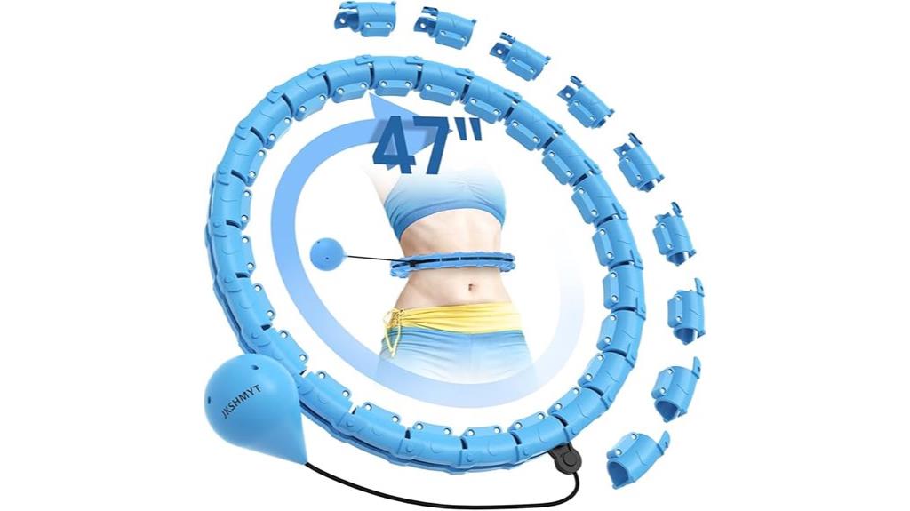 weighted fitness hoop with detachable links