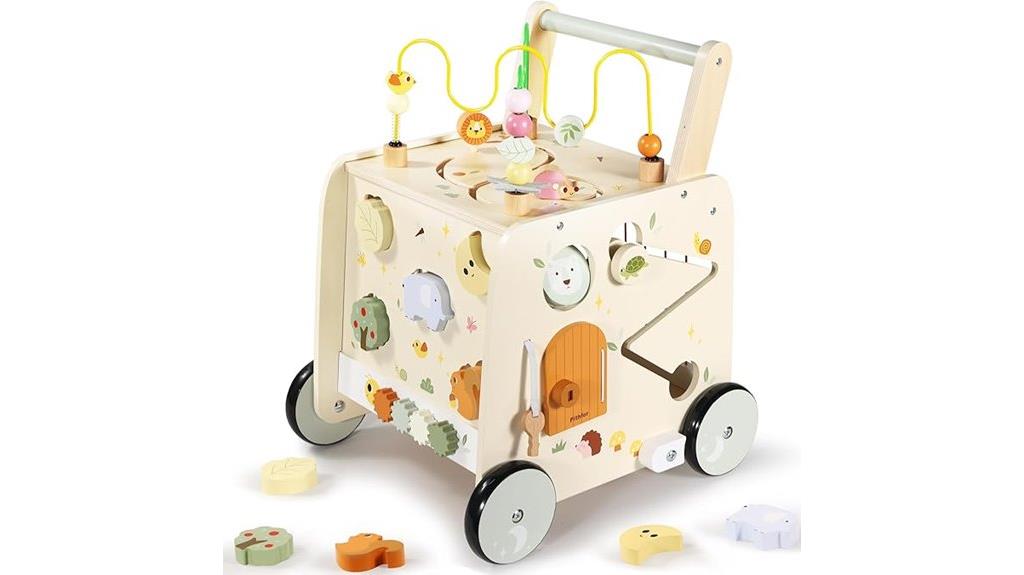 wooden baby push walker