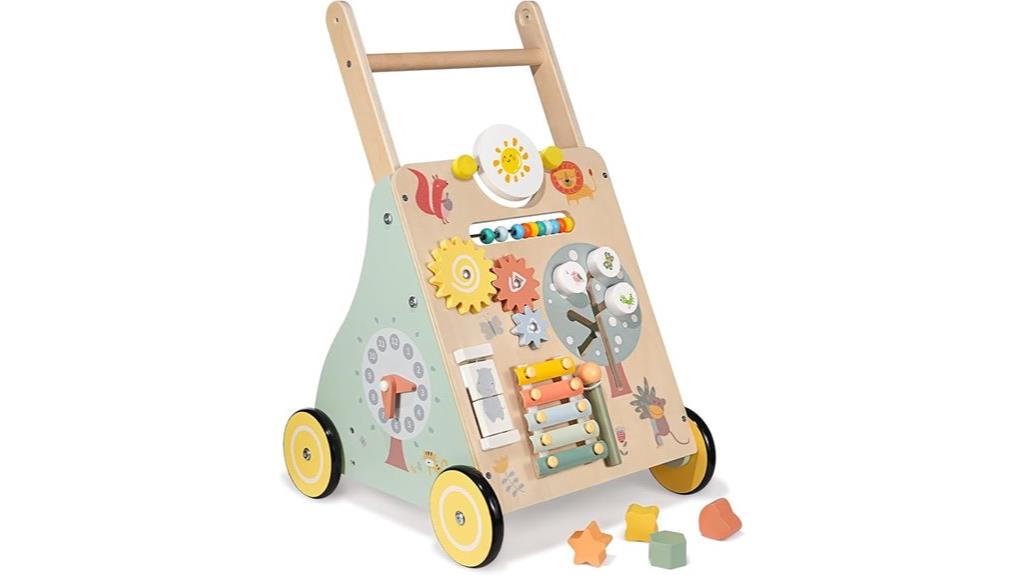 wooden baby walker activities