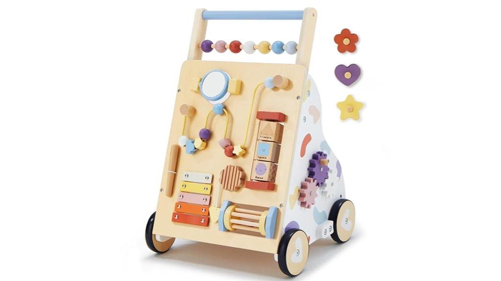 wooden baby walker activity