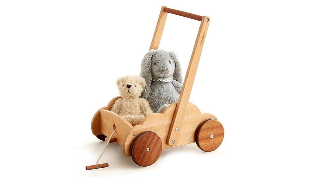 wooden baby walker toy
