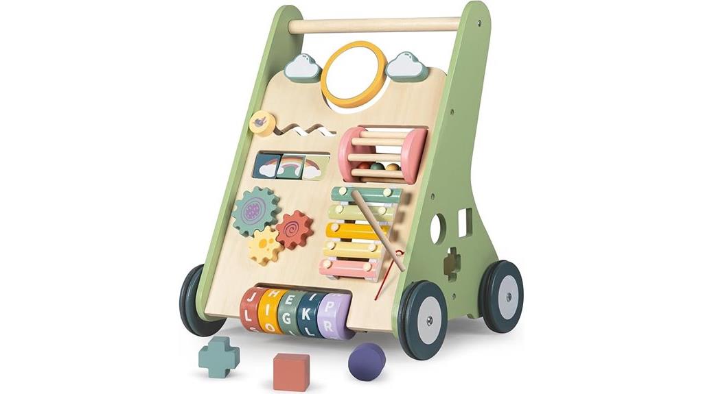 wooden montessori baby walker