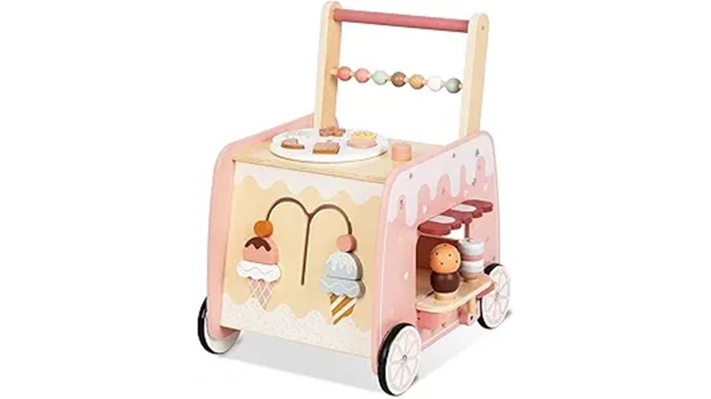 wooden toddler ice cream cart