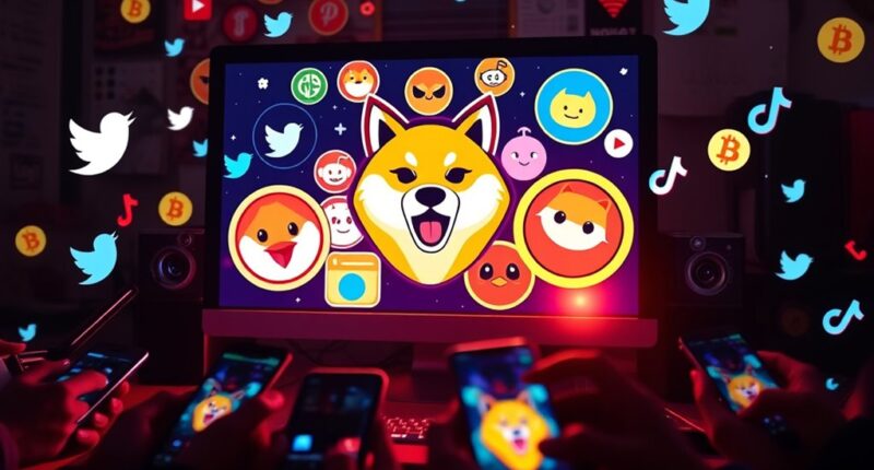 social media drives memecoin trends