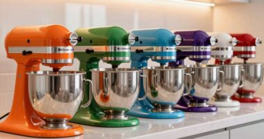 colorful kitchenaid mixers