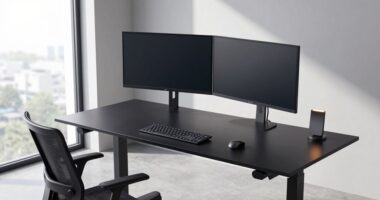 top dual monitor desks
